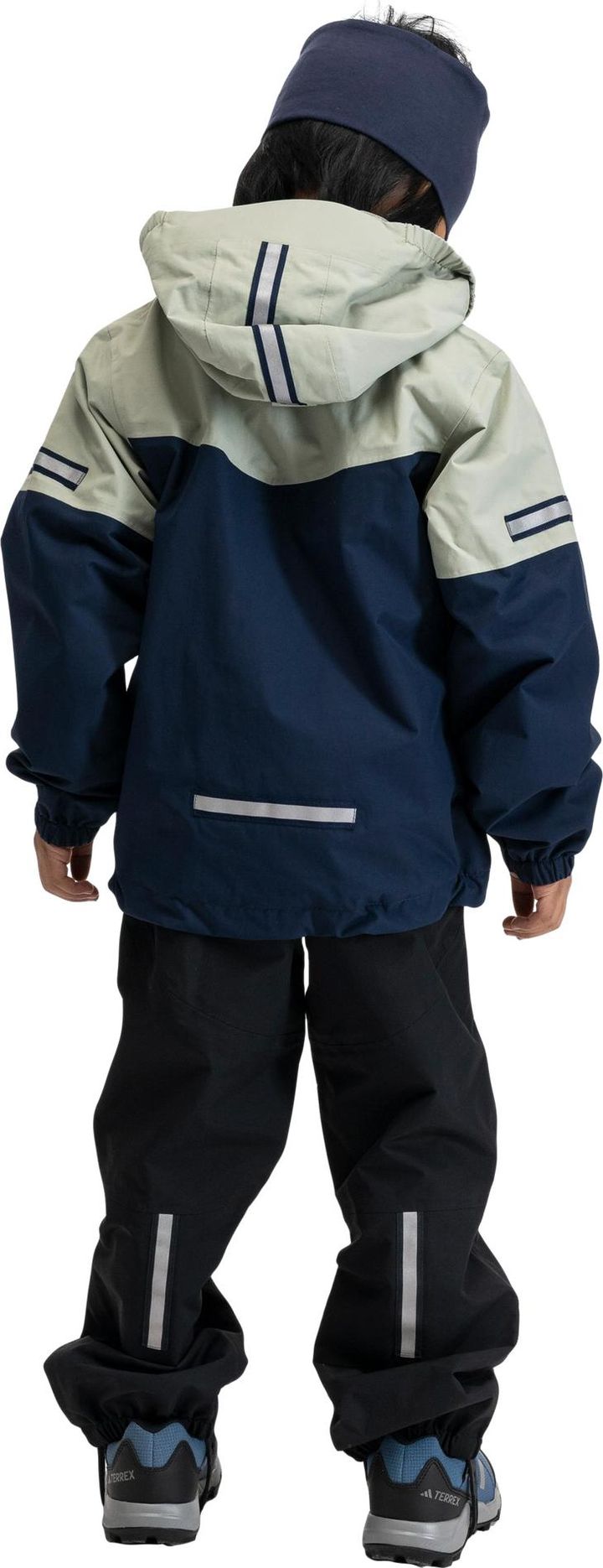 Bergans Kids' Lilletind 2L Shell Jacket Navy Blue/light Green Mud Bergans
