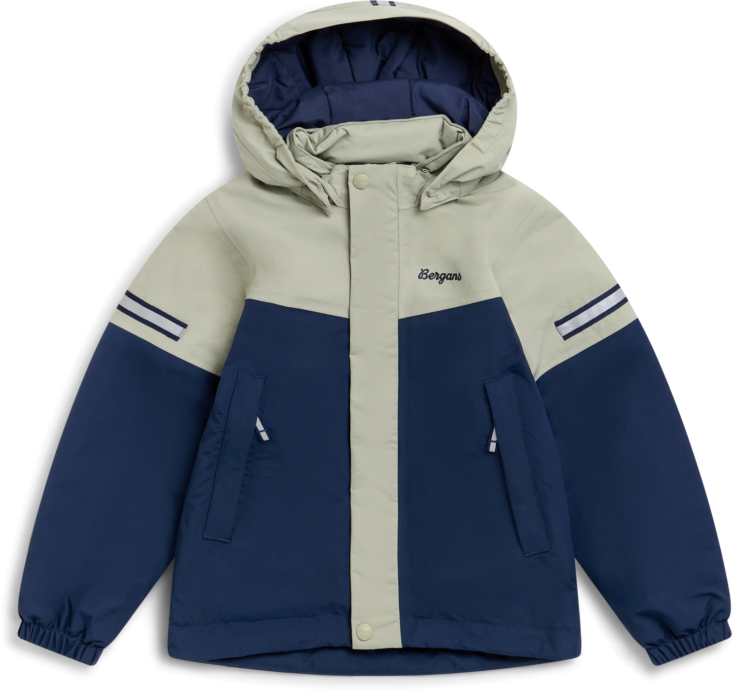 Bergans Kids' Lilletind Insulated Shell Jacket Navy Blue/light Green Mud