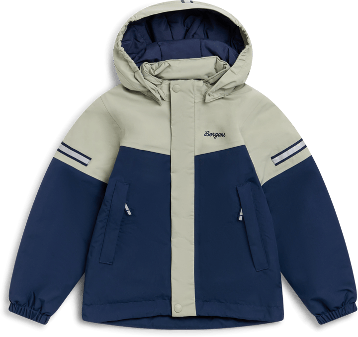 Bergans Kids' Lilletind Insulated Shell Jacket Navy Blue/light Green Mud Bergans