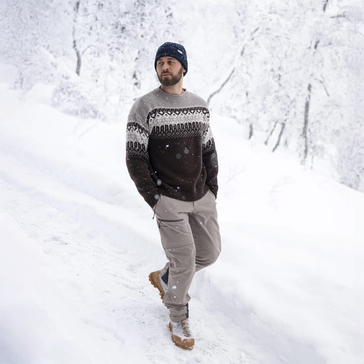 Bergans Men´s Steiro Knitted Wool Jumper Dark Chocolate/rock Taupe/creme Bergans