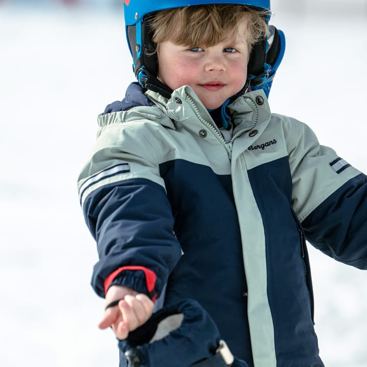 Bergans Kids' Lilletind Insulated Shell Jacket Navy Blue/light Green Mud Bergans