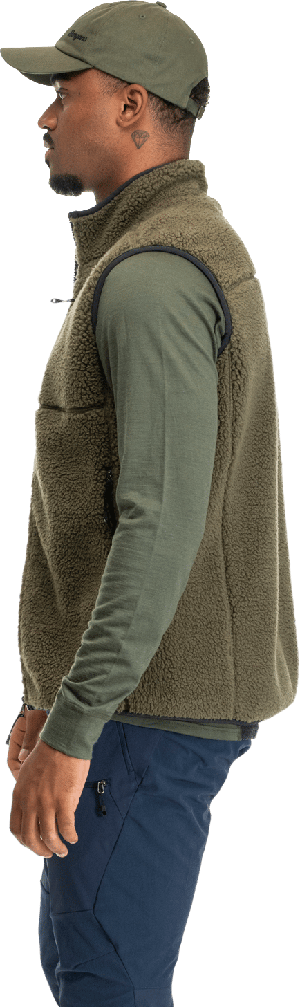 Bergans Men's Lunnan Pile Fleece Vest Pine Forest Bergans