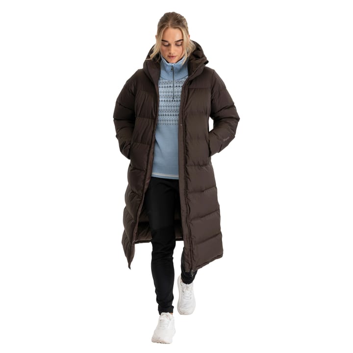 Bergans Women's Urban Down Long Coat Dark Chocolate Bergans
