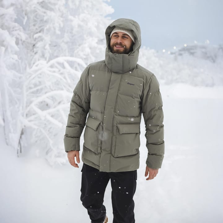 Bergans Men´s Dyna Down Hood Jacket Green Mud Bergans