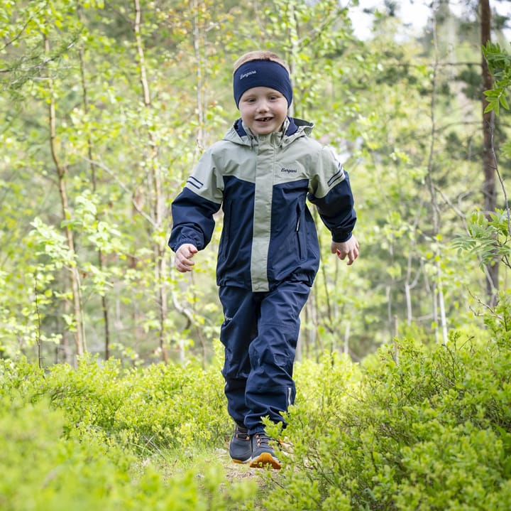 Bergans Kids' Lilletind 2L Shell Jacket Navy Blue/light Green Mud Bergans