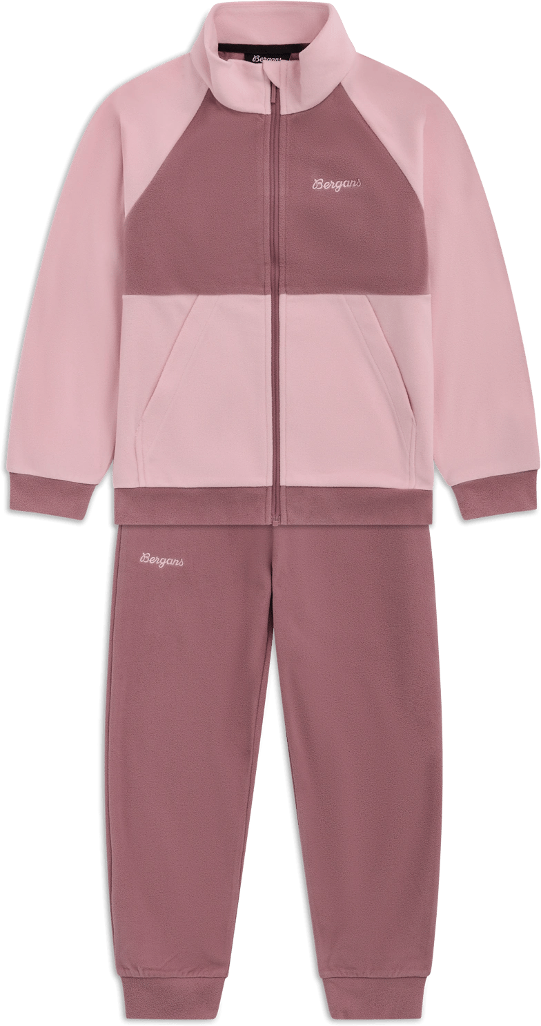Bergans Kid´s Lilletind Fleece Set  Faded Pink/rose Dust