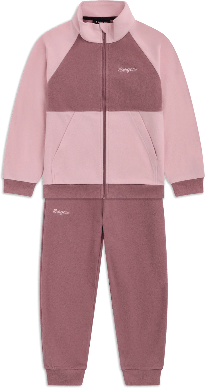 Bergans Kid´s Lilletind Fleece Set  Faded Pink/rose Dust Bergans