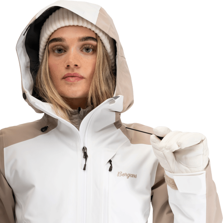 Bergans Women's Oppdal Insulated Shell Jacket Arctic White/sandstone Bergans