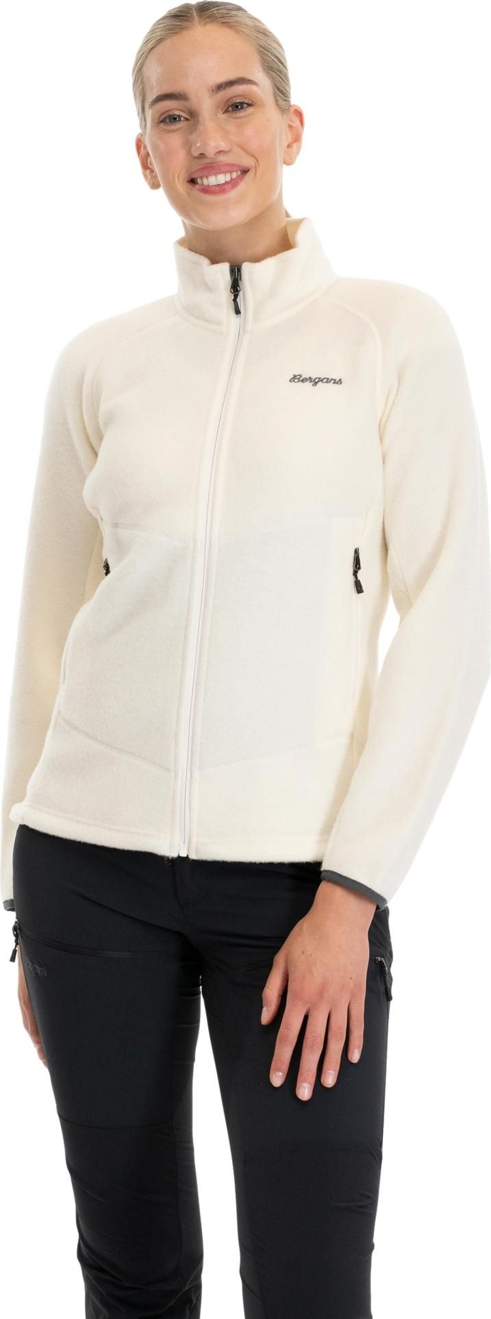 Bergans Women's Rabot Merino Fleece Midlayer Jacket Vanilla White Bergans
