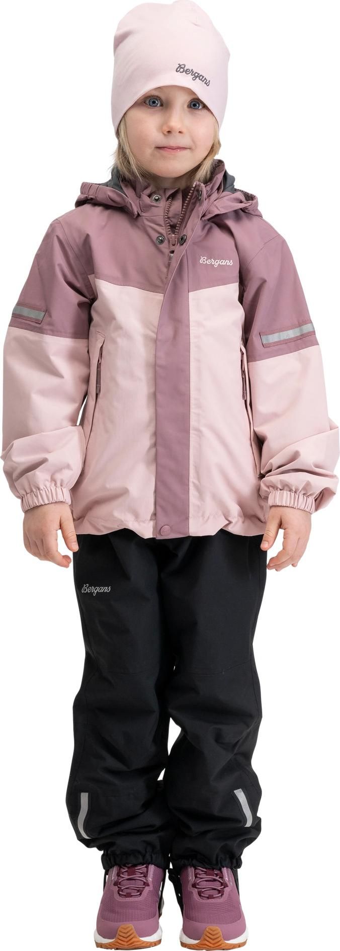 Bergans Kids' Lilletind 2L Shell Jacket Faded Pink/rose Dust Bergans