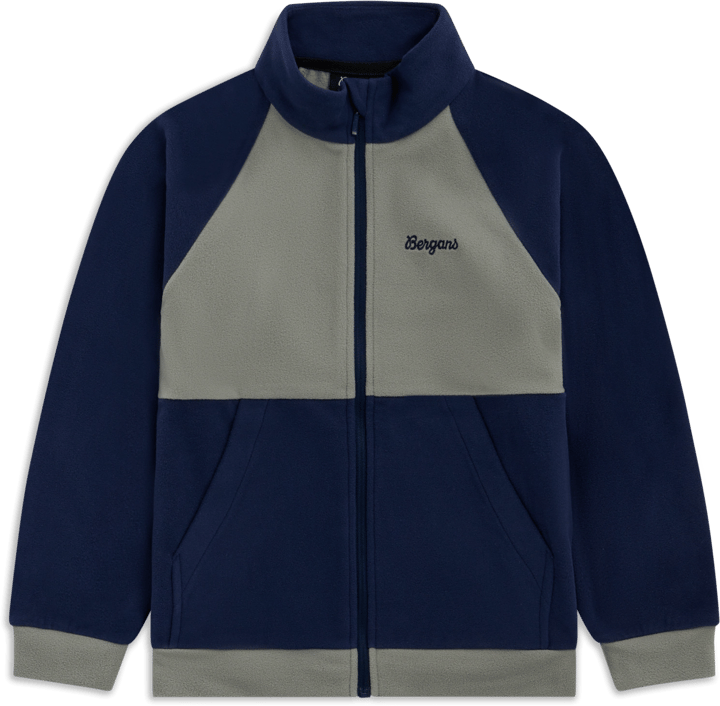 Bergans Kid´s Lilletind Fleece Set  Light Green Mud/navy Blue Bergans