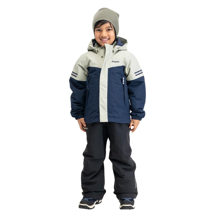 Bergans Kids' Lilletind Insulated Shell Jacket Navy Blue/light Green Mud Bergans