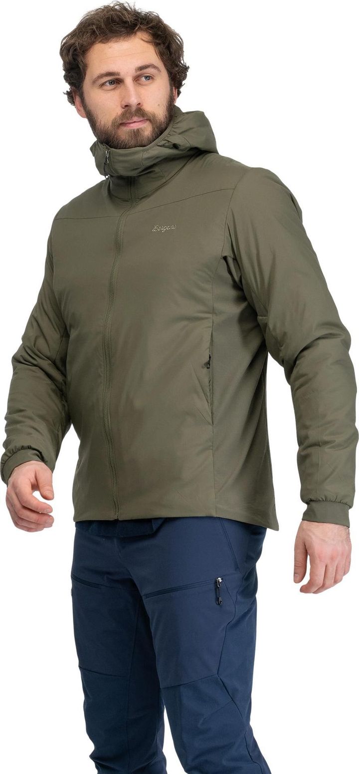 Bergans Men's Holo Insulated Hood Jacket Dark Green Mud Bergans