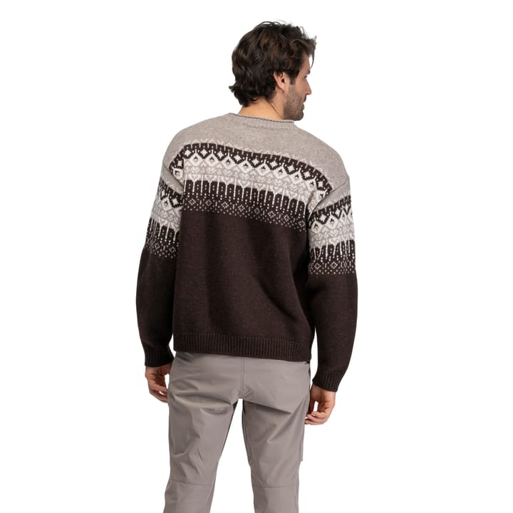 Bergans Men´s Steiro Knitted Wool Jumper Dark Chocolate/rock Taupe/creme Bergans