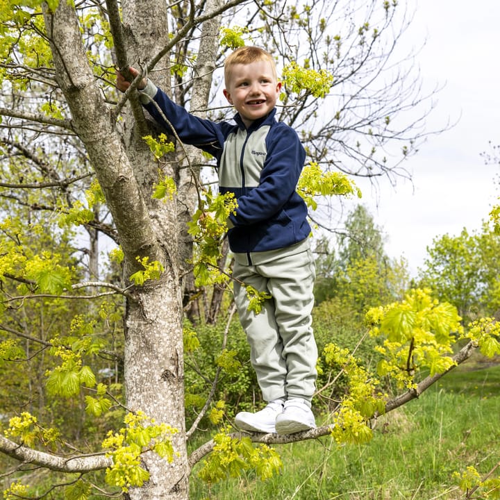 Bergans Kid´s Lilletind Fleece Set  Light Green Mud/navy Blue Bergans