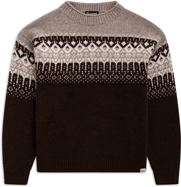 Bergans Men´s Steiro Knitted Wool Jumper Dark Chocolate/rock Taupe/creme Bergans