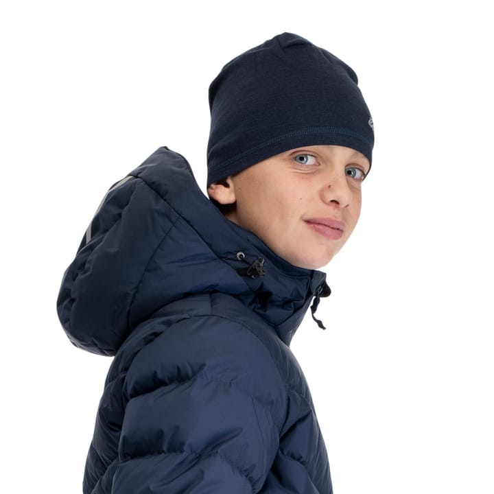 Bergans Juniors' Wool Beanie Navy Blue/solid Grey Bergans