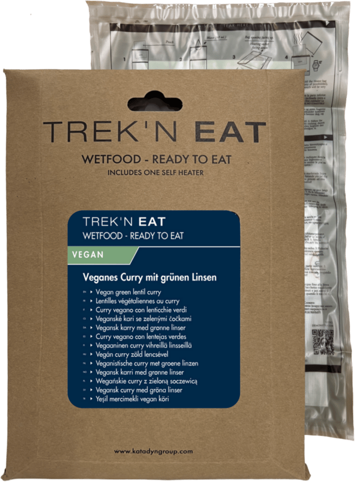 Trek'n Eat Vegan Green Lentil Curry Blue Trek'n Eat