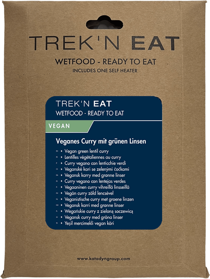 Trek'n Eat Vegan Green Lentil Curry Blue Trek'n Eat