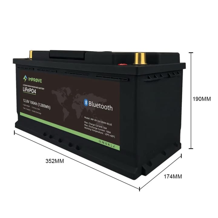 Improve Improve Lithium Batteri 12v 100ah Bt Improve Improve Improve Lithium Batteri 12v 100ah Bt Improve