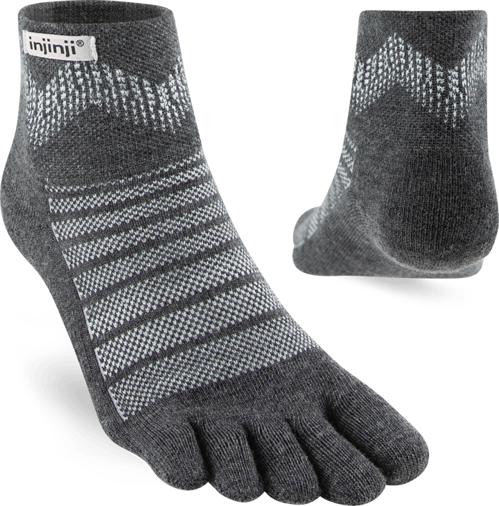 Injinji Outdoor Midweight Mini-Crew Wool Slate Injinji Injinji Outdoor Midweight Mini-Crew Wool Slate Injinji
