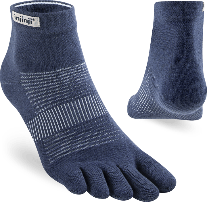 Injinji Men's Run Lightweight Mini-Crew Navy Injinji