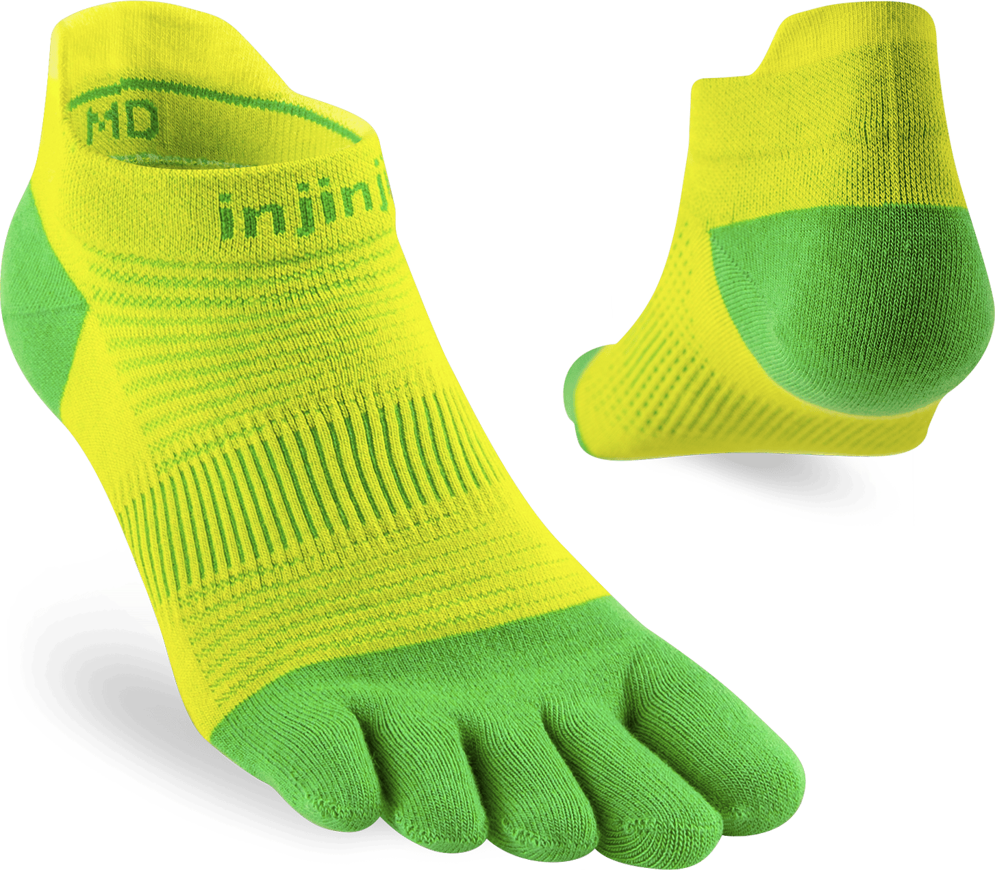Injinji Men's Run Lightweight No-Show Clover