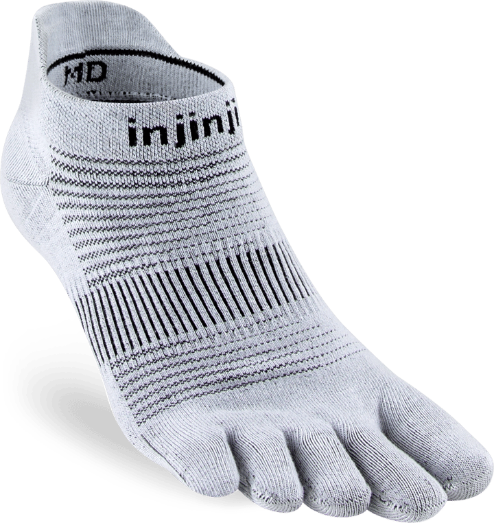 Injinji Men's Run Lightweight No-Show Grey Injinji