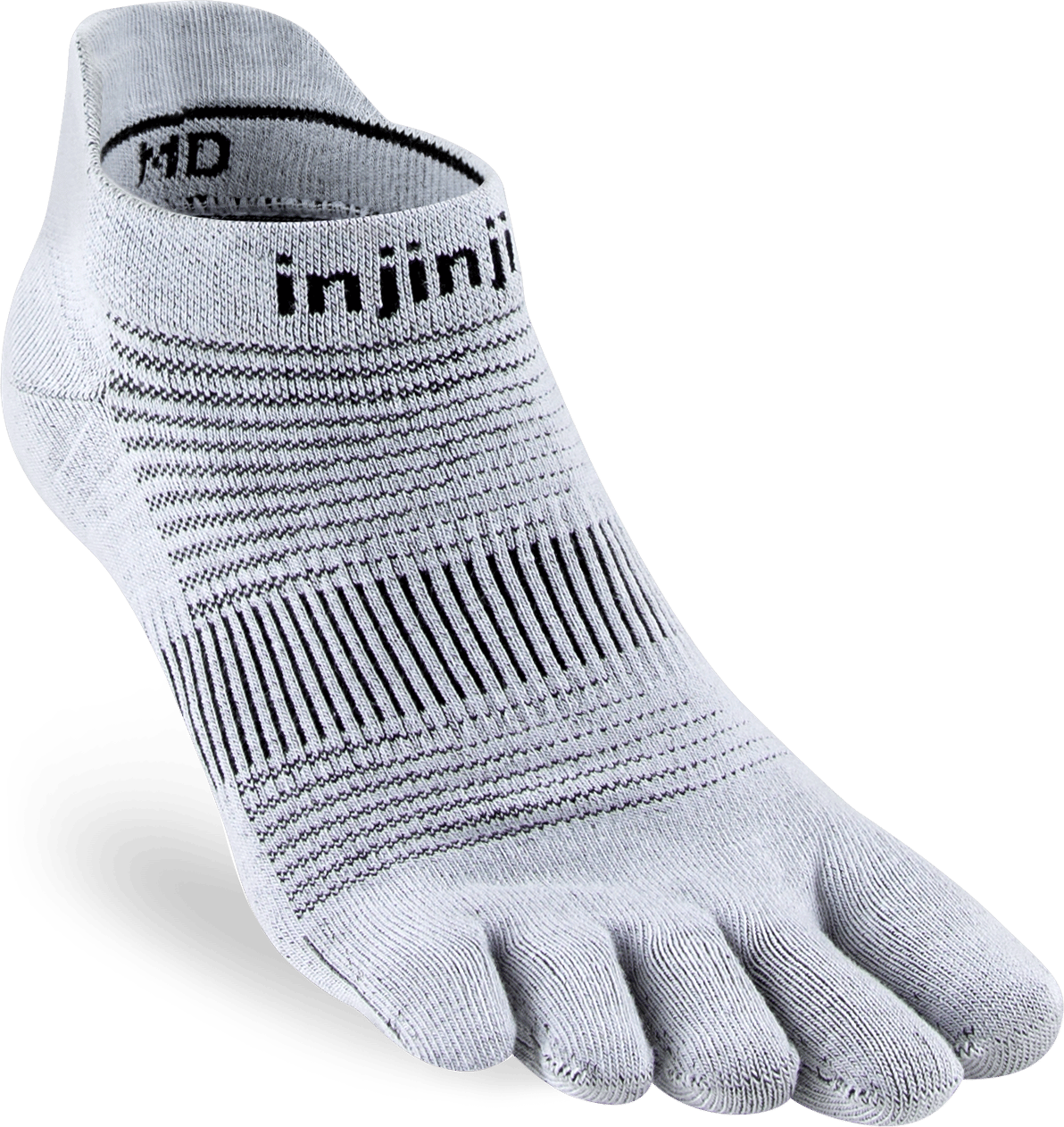 Injinji Men's Run Lightweight No-Show Grey