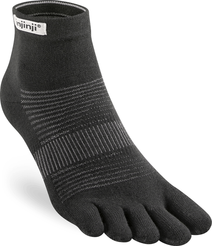 Injinji Men's Run Original Weight Mini-Crew Black Injinji