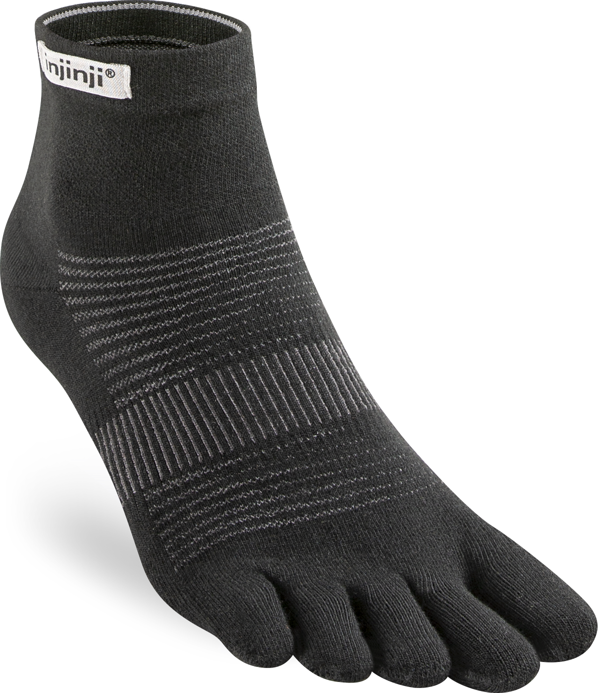 Injinji Men's Run Original Weight Mini-Crew Black