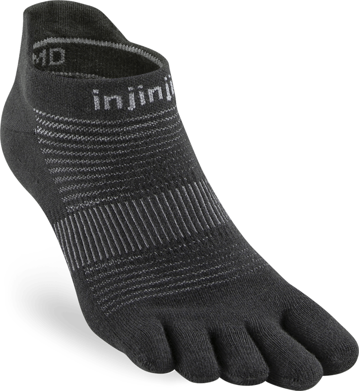 Injinji Men's Run Original Weight No-Show Black Injinji