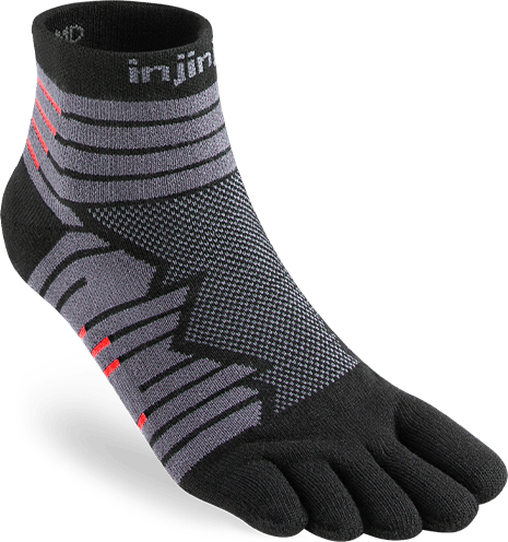 Injinji Men's Ultra Run Mini-Crew Onyx