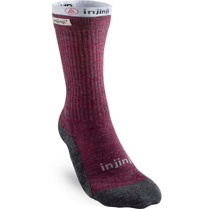 Women's Liner + Hiker Crew Maroon/Heather Gray Injinji