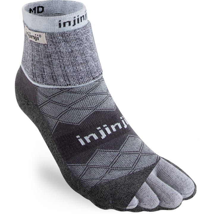 Injinji Women's Liner + Runner Mini-Crew Gray Injinji