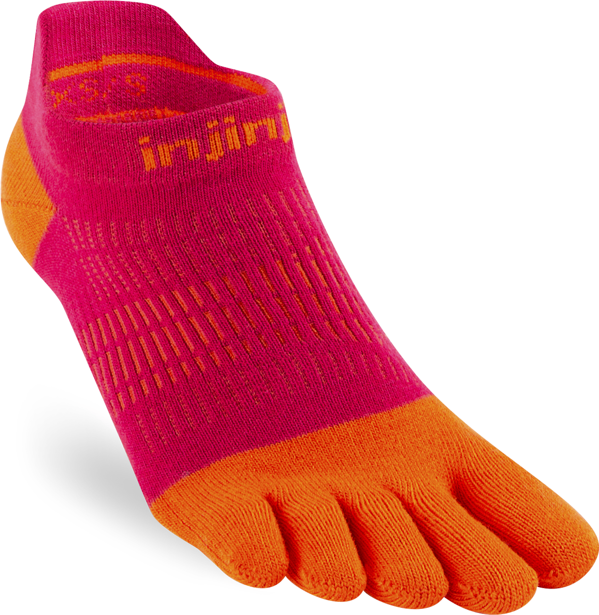 Injinji Women's Run Lightweight No-Show Chili