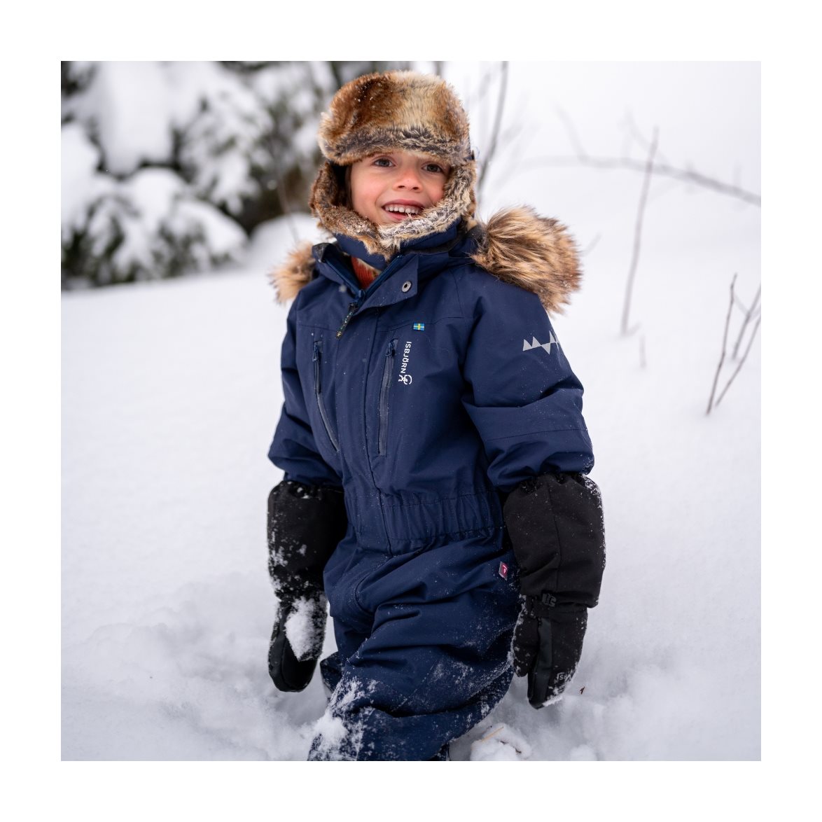 Isbjörn of Sweden Kids' Snowlion Snowsuit Navy Overaller 98