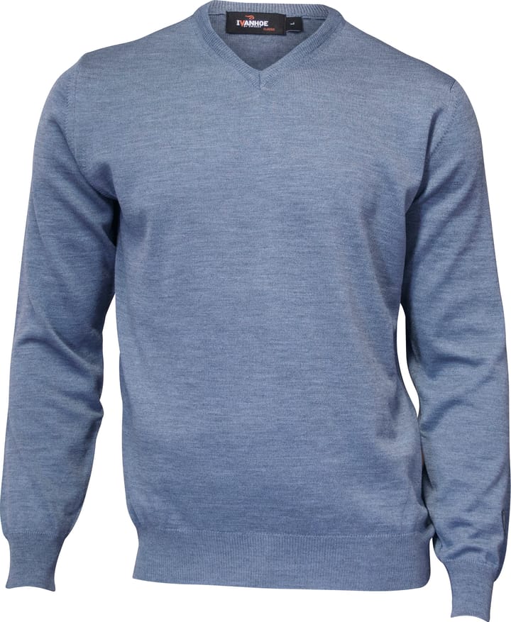 Men's Merino V-Neck Denim Ivanhoe