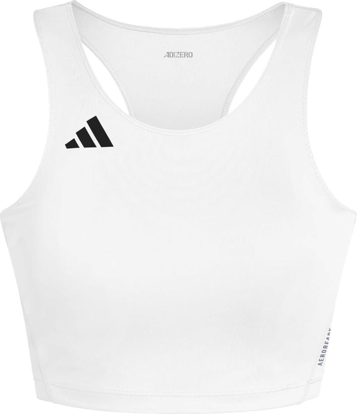 Adidas Women's Adizero Essentials Running Crop Top White Adidas