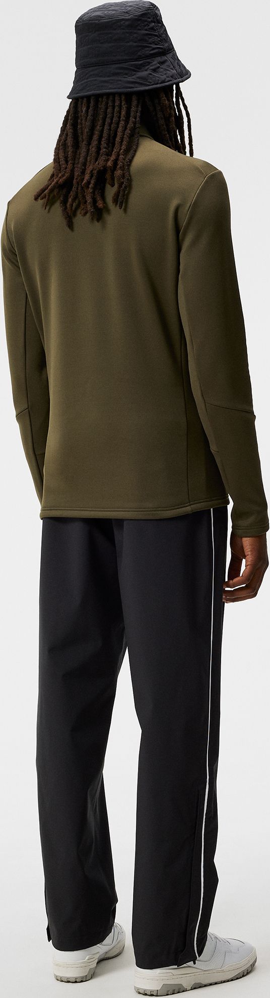 J.Lindeberg Men's Aerial 1/4 Zip Midlayer Forest Green J.Lindeberg