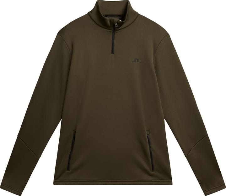 J.Lindeberg Men's Aerial 1/4 Zip Midlayer Forest Green J.Lindeberg