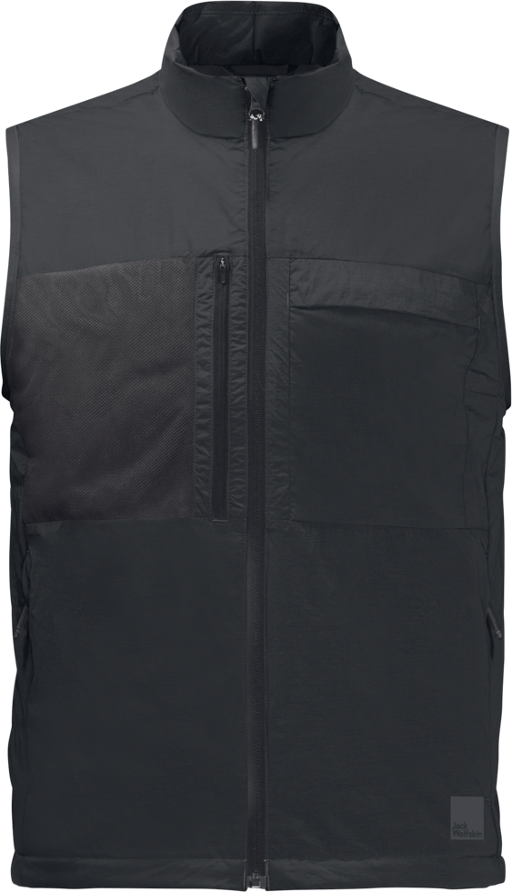 Men's Bike Commute Insulated Vest Phantom Jack Wolfskin