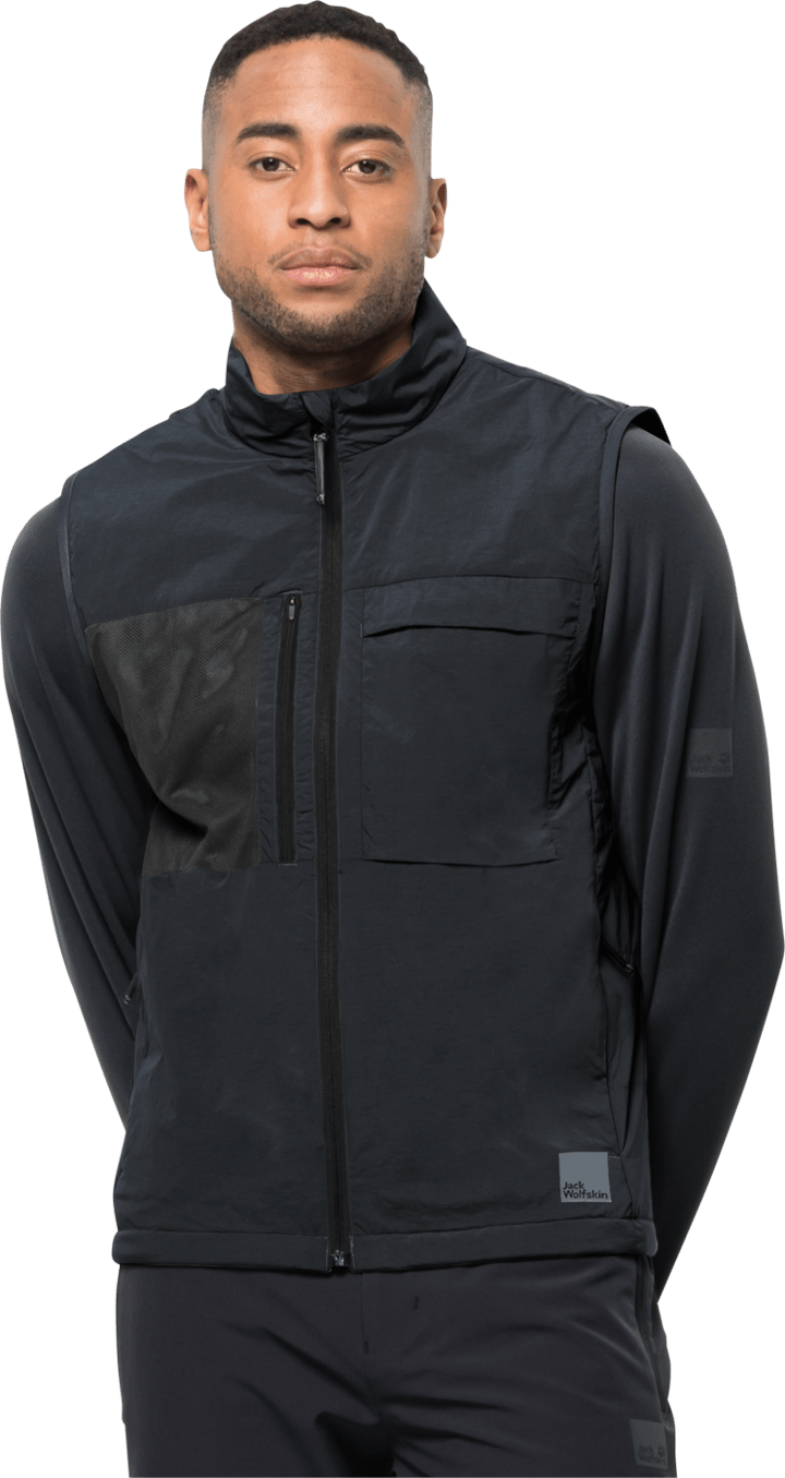 Men's Bike Commute Insulated Vest Phantom Jack Wolfskin