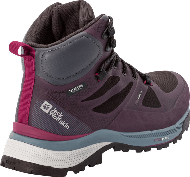 Women's Force Striker Texapore Mid Purple / Grey Jack Wolfskin