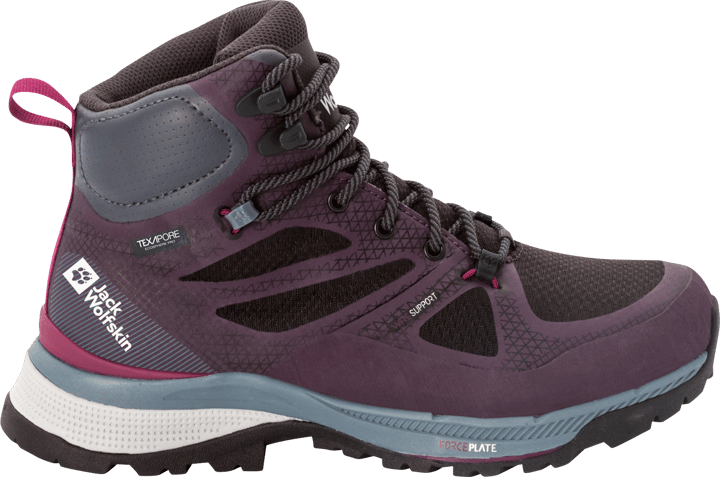 Women's Force Striker Texapore Mid Purple / Grey Jack Wolfskin