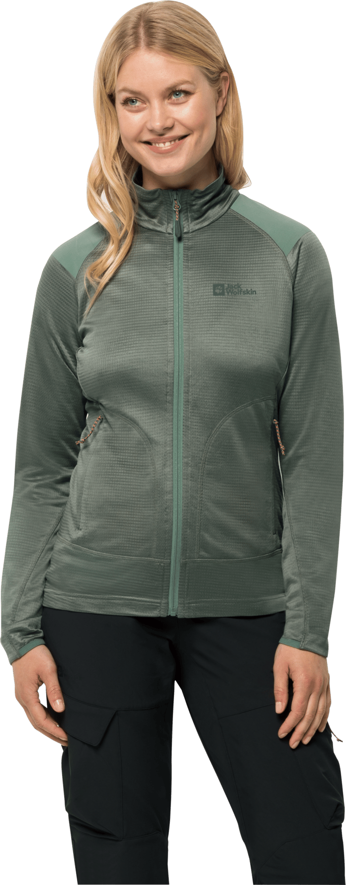 Jack Wolfskin Women's Kammweg Full Zip Picnic Green Jack Wolfskin