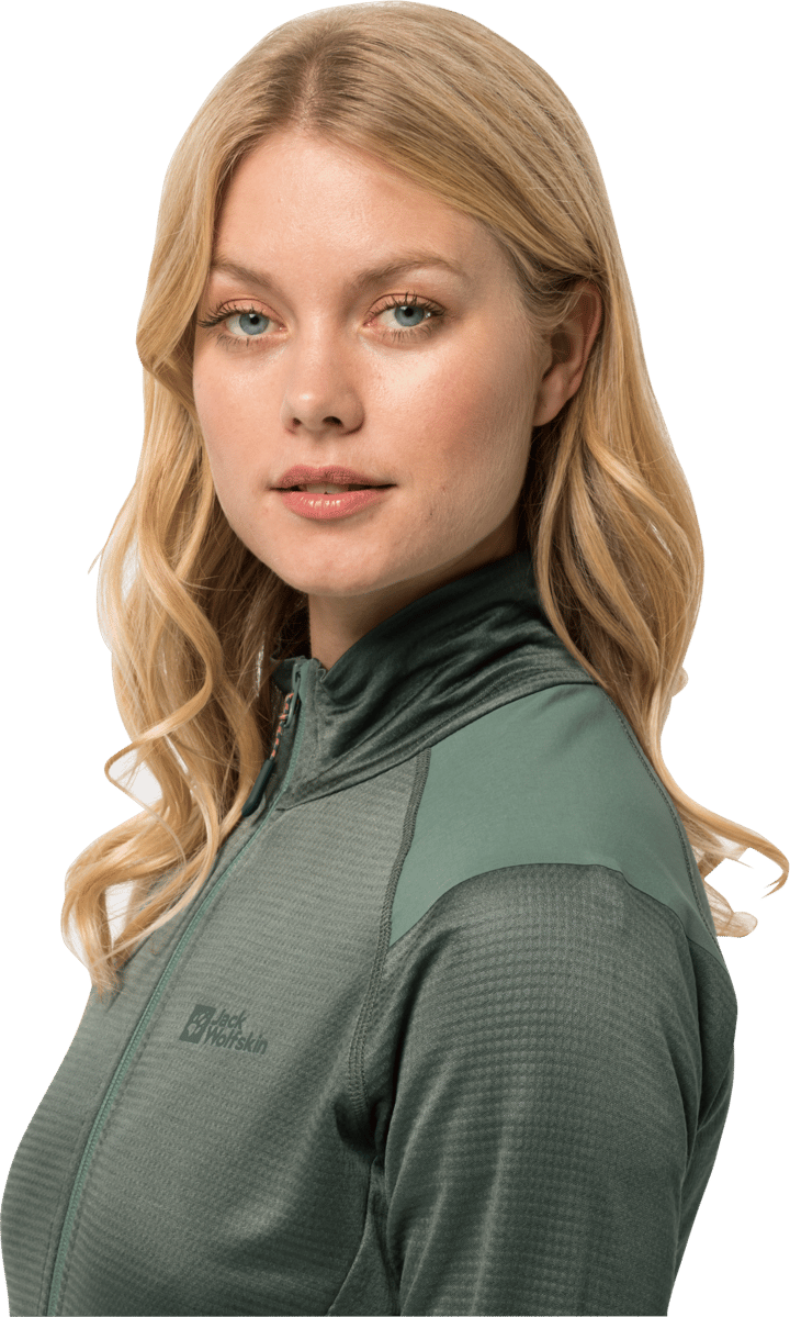 Jack Wolfskin Women's Kammweg Full Zip Picnic Green Jack Wolfskin