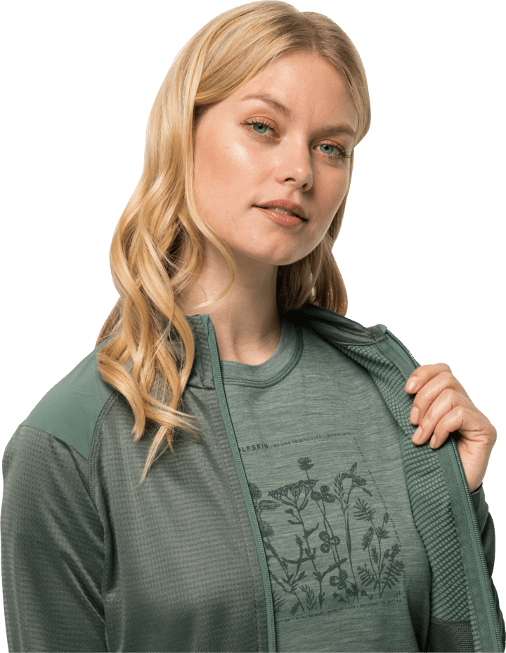 Jack Wolfskin Women's Kammweg Full Zip Picnic Green Jack Wolfskin