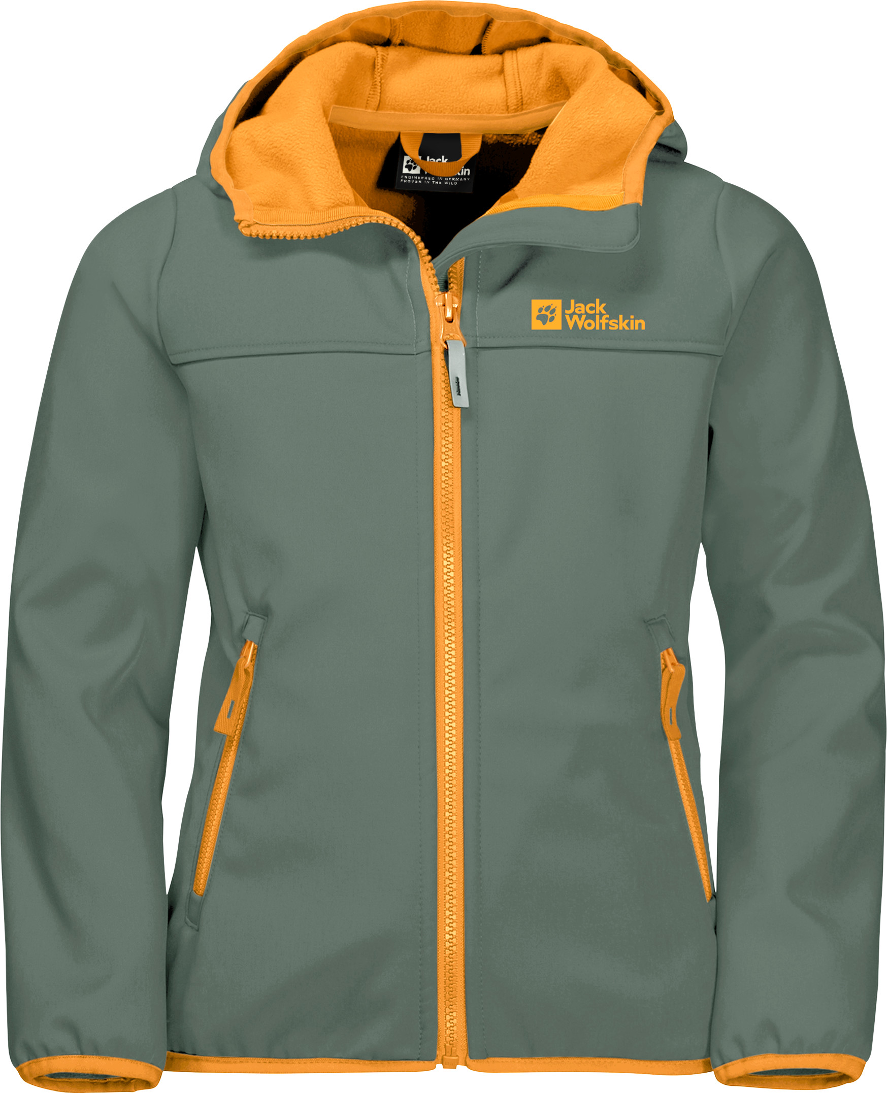 Kids’ Fourwinds Jacket Dark Green / Orange