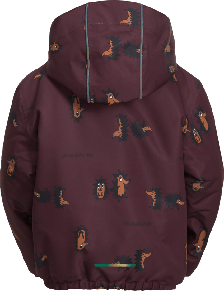 Kids' Gleely 2-Layer Insulated Print Jacket Boysenberry 51 Jack Wolfskin